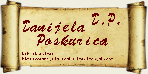 Danijela Poskurica vizit kartica